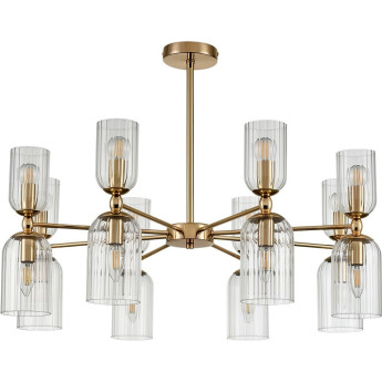 Люстра подвесная LUMION KASSIA 6586/16 MODERNI LN24 E14 16*40W 220V золото/прозрачный, металл/стекло