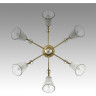 Люстра потолочная LUMION AURICA 8046/6C CLASSI LN24 Е14 6*40W 220V латунь/прозрачное стекло