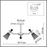 Люстра потолочная LUMION AURICA 8046/6C CLASSI LN24 Е14 6*40W 220V латунь/прозрачное стекло