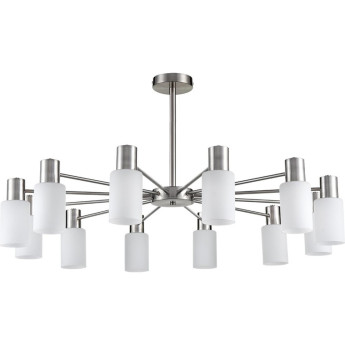 Люстра потолочная LUMION MAVE 8099/12C COMFI LN25 76 Е14 12*40W 220V никель/белый металл/стекло