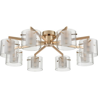 Люстра потолочная LUMION VERDI 6587/8C MODERNI LN24 E14 8*40W 220V золото/прозрачный, металл/стекло