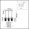 Подвес LUMION JANE 6593/3A MODERNI LN24 E14 3*40W 220V латунь/белый, металл/текстиль, стекло