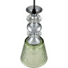 Подвесной светильник LUMION MANOLA 8047/1А SUSPENTIONI LN24 E27 1*60W 220V хром/зеленый металл/стекло 8047/1A