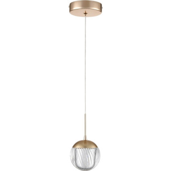 Подвесной светильник LUMION RIMINI 8083/1A LEDIO LN25 320 LED 1*3W 220V золото/прозрачный, металл/акрил